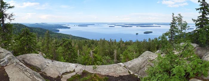 Panoramic view of landscape against sky