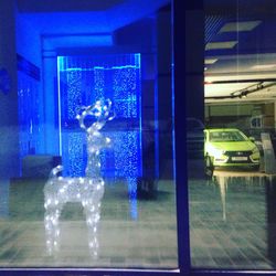 View of illuminated building