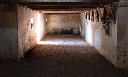 Empty corridor of building