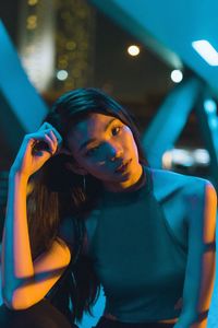 Portrait of smiling young woman