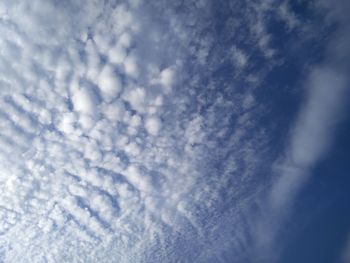 Low angle view of blue sky