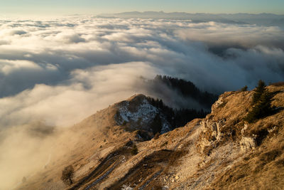 Scenic view of mountain against sky