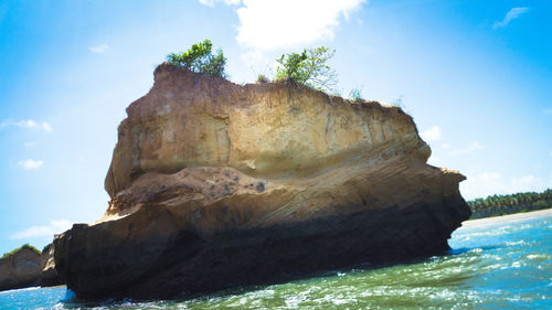 Rock formations at seaside