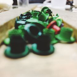 High angle view of leaves