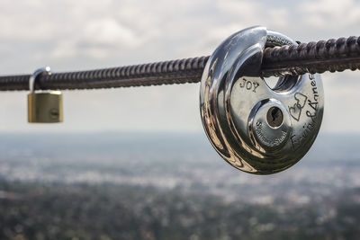 Close-up of metal structure