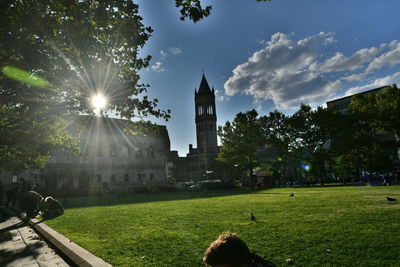 Scenic view of historic building against sky