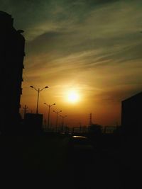 Scenic view of dramatic sky during sunset