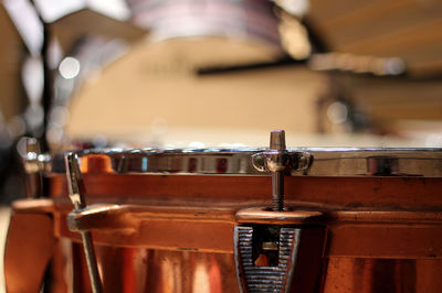 Close-up of timpani