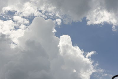 Low angle view of cloudy sky