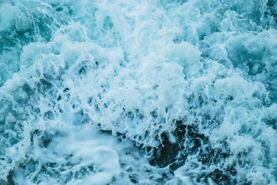 Full frame shot of waves in sea