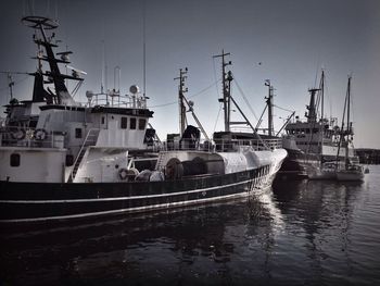 Boats in harbor