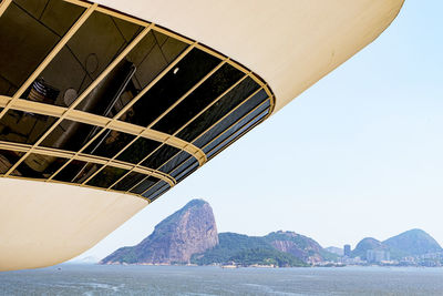 View of bridge over sea against clear sky