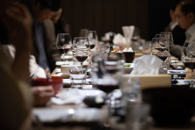 Group of people in restaurant