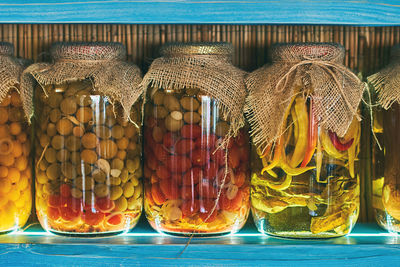 Close-up of fruits on table