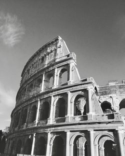 Low angle view of historical building against sky