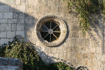 View of old stone wall