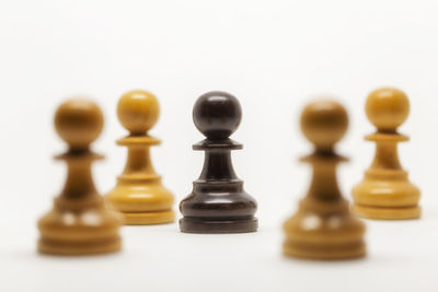 Close-up of chess pieces