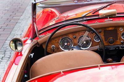 Close-up of vintage car