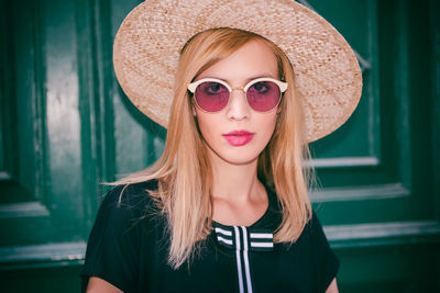 Portrait of beautiful young woman