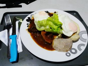 Close-up of food in plate