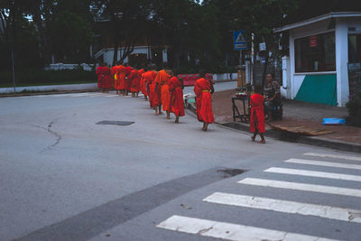 People walking on street