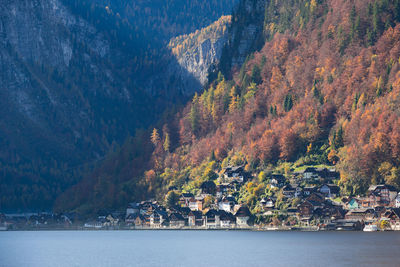 Scenic view of sea and mountains