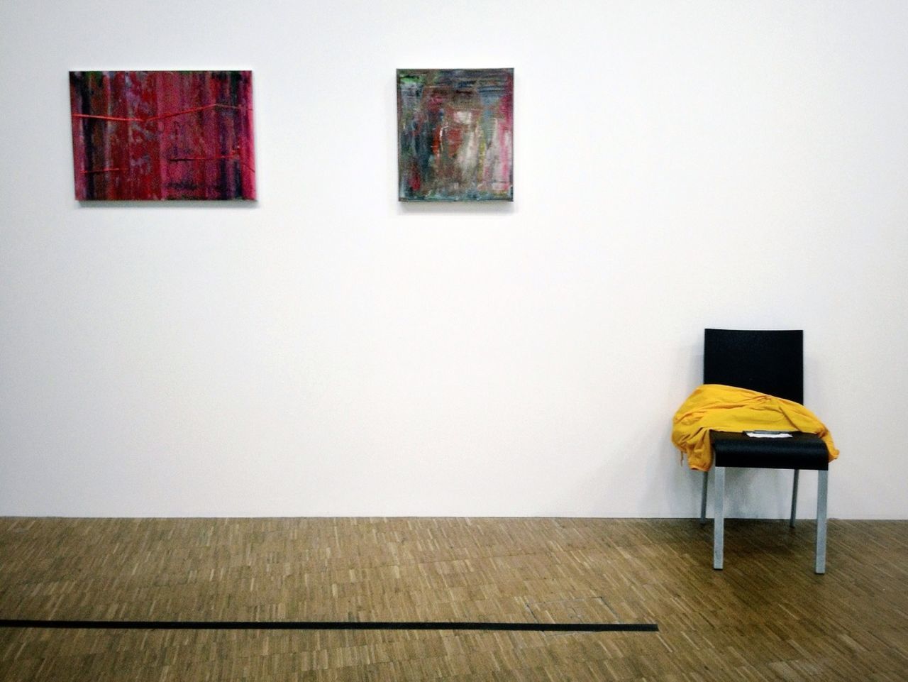 indoors, copy space, wall - building feature, wall, table, still life, absence, home interior, yellow, empty, no people, wood - material, chair, shadow, simplicity, built structure, paper, communication, studio shot, flooring