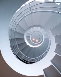 Low angle view of spiral staircase