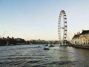 London eye against clear sky