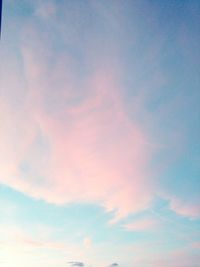 Low angle view of clouds in sky