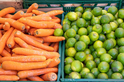 Full frame shot of vegetables for sale at market