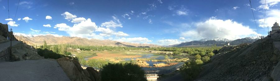 Panoramic view of landscape against sky