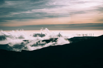 Scenic view of landscape during sunset