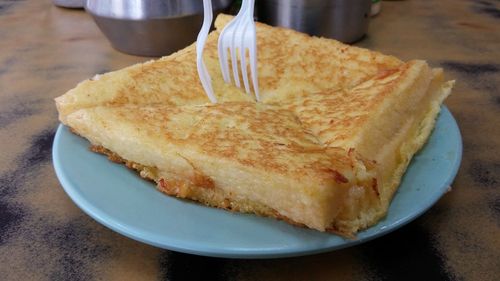 Close-up of served food