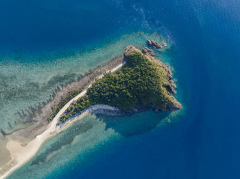High angle view of sea waves