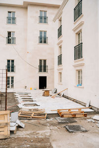 View of construction site in building