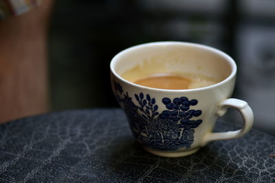 Close-up of coffee on table