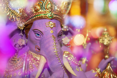 Close-up of ganesha statue