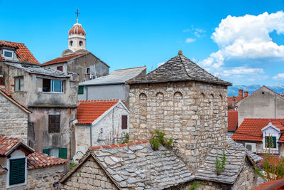 Exterior of historic building against sky