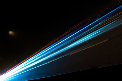 Light trails at night