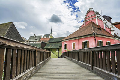 View of building against cloudy sky