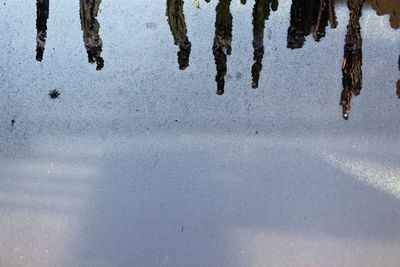 Close-up of water against sky