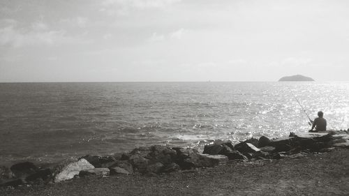 Scenic view of calm sea