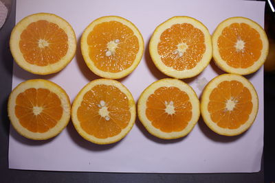 Close-up of orange fruits on table