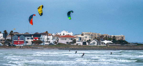 Kite surfers of the western cape 