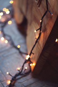 Close-up of illuminated light bulb