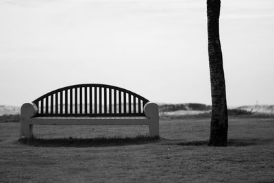 Built structure on landscape against clear sky