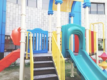 Close-up of multi colored playground