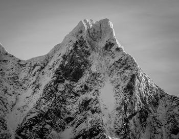 Low angle view of mountain against sky