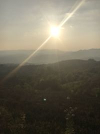 Scenic view of landscape against sky during sunset